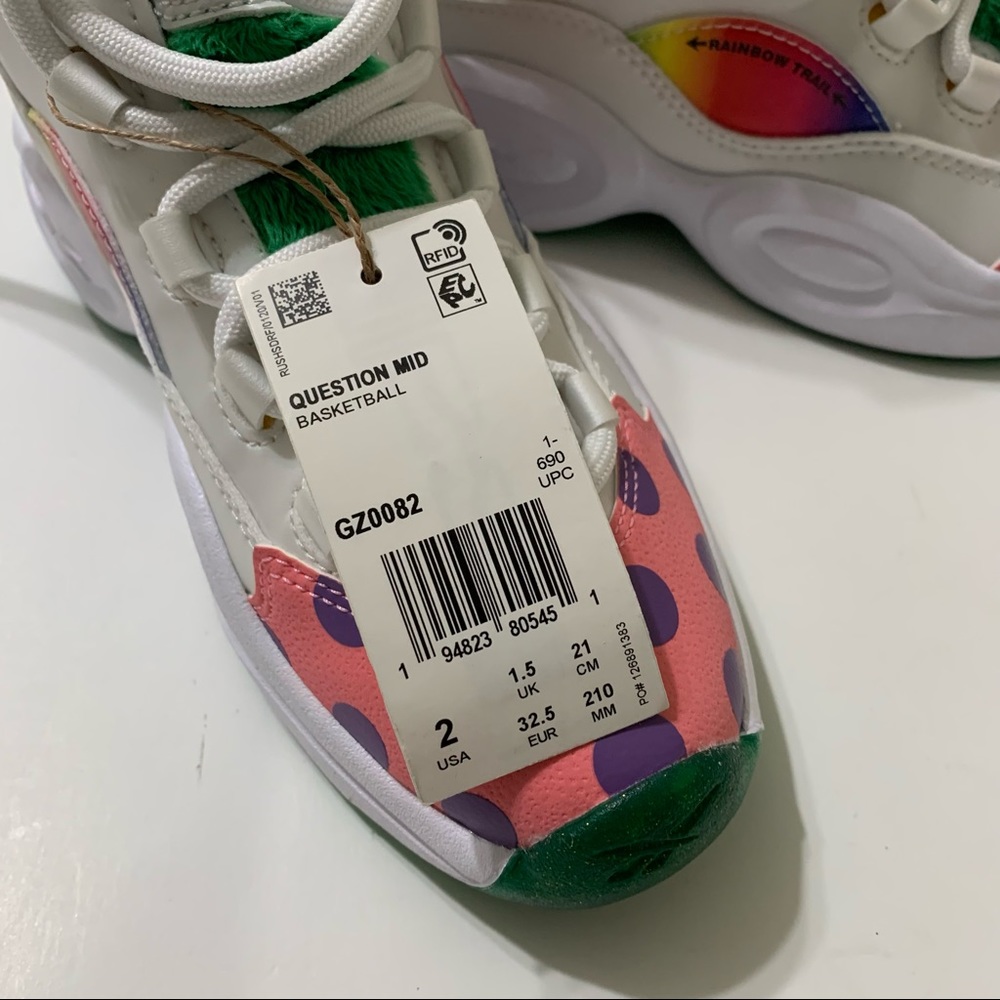 Reebok x Hasbro Classic Question Mid Iverson Candy Land GZ0082 (GS) Size 2 - Picture 8 of 8